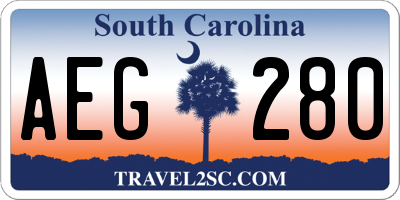 SC license plate AEG280