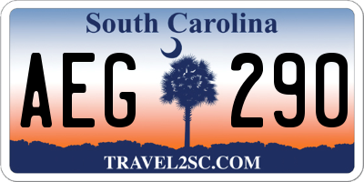 SC license plate AEG290