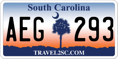 SC license plate AEG293