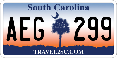 SC license plate AEG299