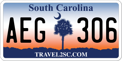 SC license plate AEG306