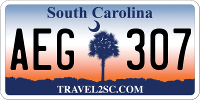 SC license plate AEG307