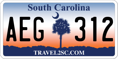 SC license plate AEG312