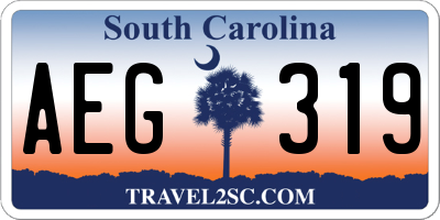 SC license plate AEG319