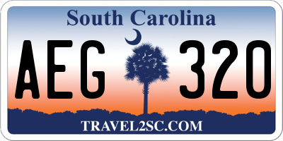 SC license plate AEG320
