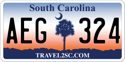 SC license plate AEG324