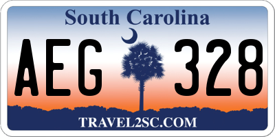 SC license plate AEG328