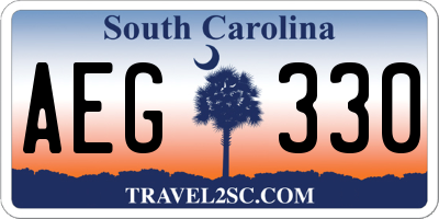 SC license plate AEG330