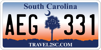 SC license plate AEG331