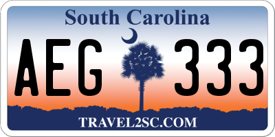 SC license plate AEG333