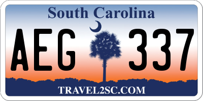 SC license plate AEG337