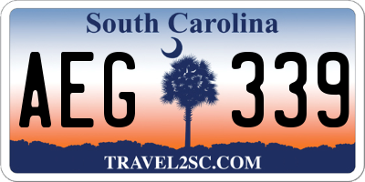 SC license plate AEG339