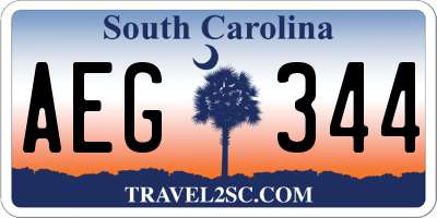 SC license plate AEG344