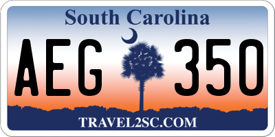 SC license plate AEG350