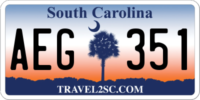 SC license plate AEG351