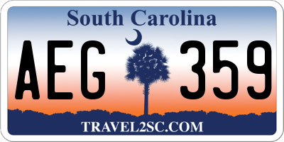 SC license plate AEG359