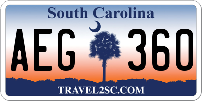 SC license plate AEG360
