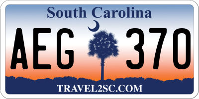 SC license plate AEG370
