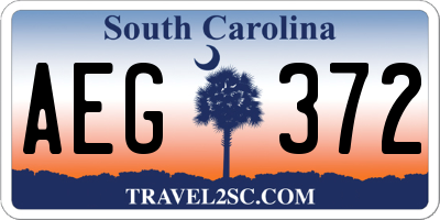 SC license plate AEG372
