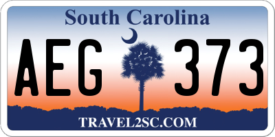 SC license plate AEG373