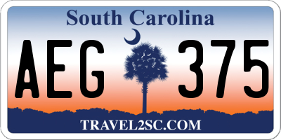 SC license plate AEG375