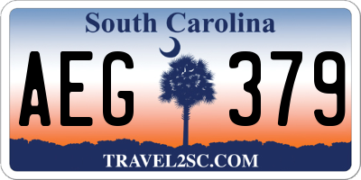 SC license plate AEG379