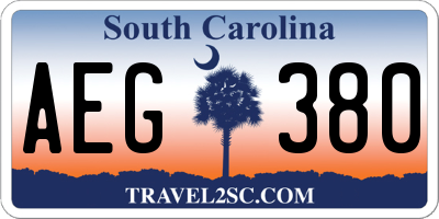 SC license plate AEG380
