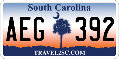 SC license plate AEG392