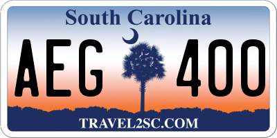 SC license plate AEG400