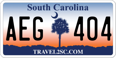SC license plate AEG404
