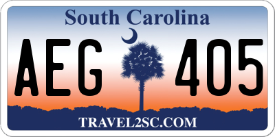 SC license plate AEG405