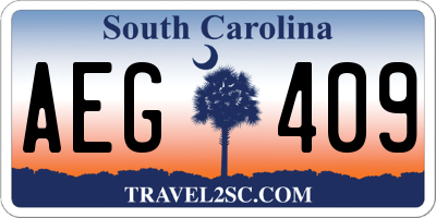 SC license plate AEG409