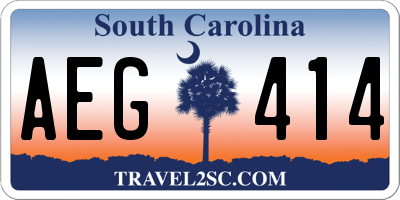 SC license plate AEG414