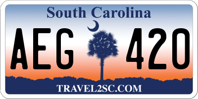 SC license plate AEG420