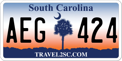 SC license plate AEG424