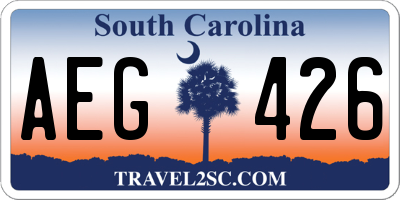 SC license plate AEG426