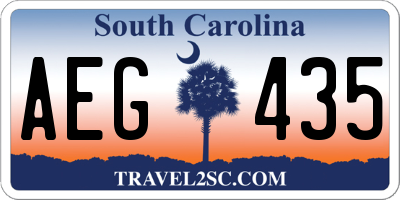 SC license plate AEG435