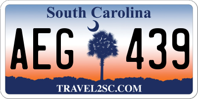 SC license plate AEG439