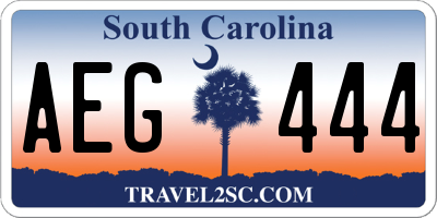 SC license plate AEG444