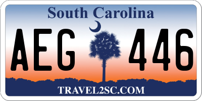 SC license plate AEG446