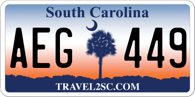 SC license plate AEG449
