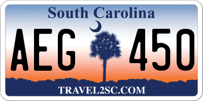 SC license plate AEG450
