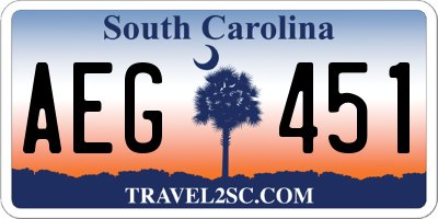 SC license plate AEG451