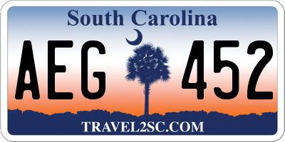 SC license plate AEG452