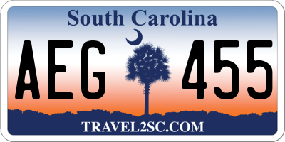 SC license plate AEG455