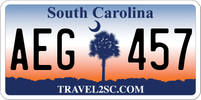 SC license plate AEG457