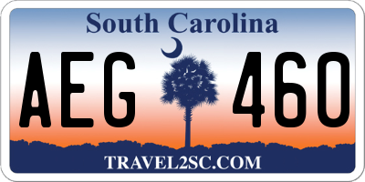 SC license plate AEG460