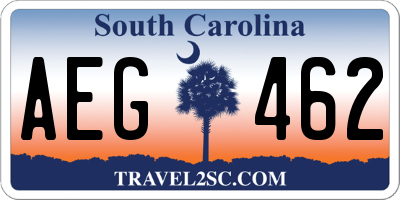 SC license plate AEG462