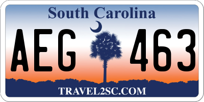 SC license plate AEG463