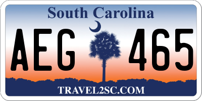 SC license plate AEG465